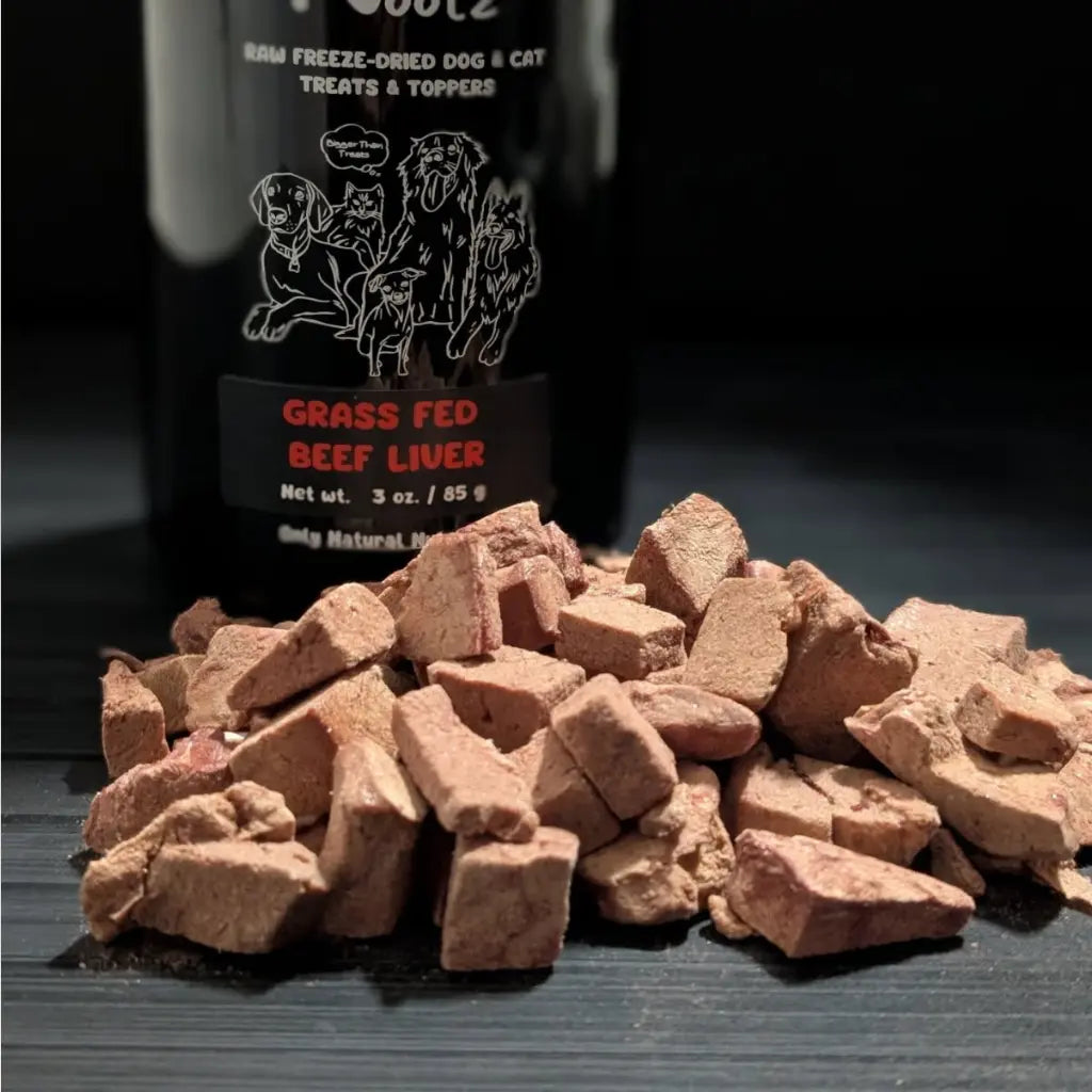Vital Boost treats — Organic grass-fed beef liver cubes from Natty Nootz
